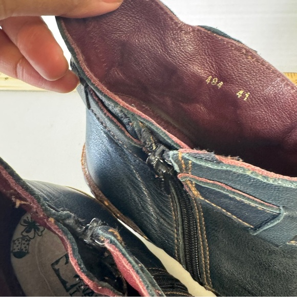 El Naturalista Women's Leather Lagenlook Black Winter Wedge Boots  Size 41 - Picture 5 of 16